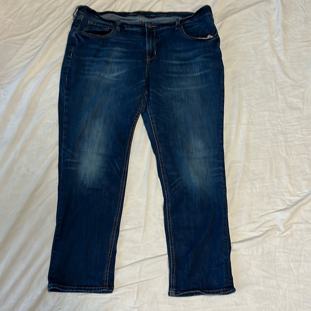 Old Navy Boyfriend Straight Jeans, Size 16, Lightly Used, Dark Wash